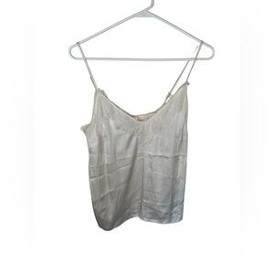 H&M cream color silky lace camisole